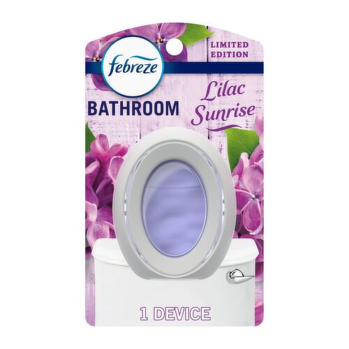 Febreze Bathroom Air Freshener, Odor-Fighting, Lilac Sunrise Scent, 1 Count