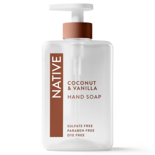 Native Liquid Hand Soap, Coconut & Vanilla, Naturally Derived Cleansers, Sulfate Free, 13 fl. oz.