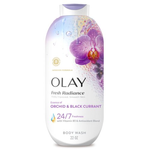 Olay Fresh Radiance Body Wash with Essence of Orchid and Black Currant, Vitamin B3 , 22 fl. oz.