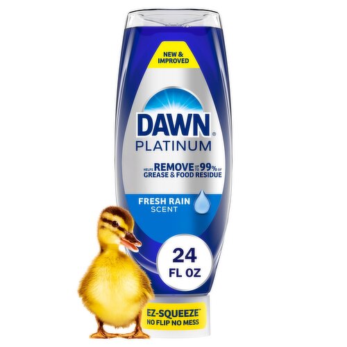 Dawn Platinum EZ SqueezeDish Soap, Dishwashing Liquid, Fresh Rain, 24 FO