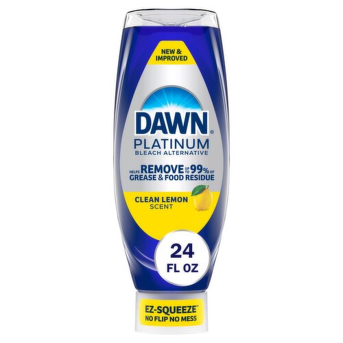Dawn Platinum EZ Squueze Dish Soap, Dishwashing Liquid, Tough Grease Removal, Bleach Alternative Cl