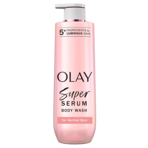Olay Super Serum Body Wash for Normal Skin, 20 fl oz, Serum Complex for Luminous Skin