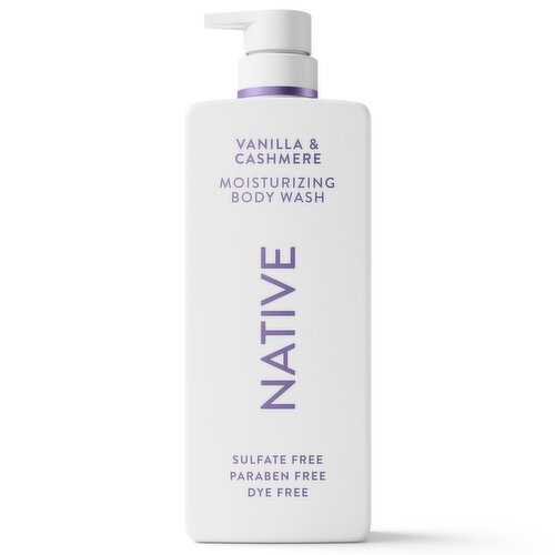 Native Moisturizing Body Wash, 24-Hour Hydration, Vanilla & Cashmere, 22 fl oz