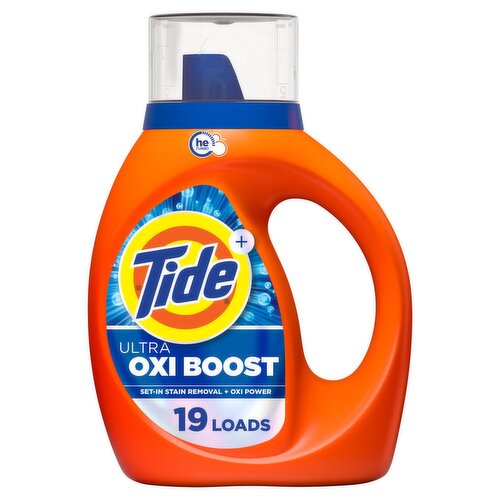 Tide Ultra Oxi Boost Liquid Laundry Detergent, 27 fl oz, 19 Loads