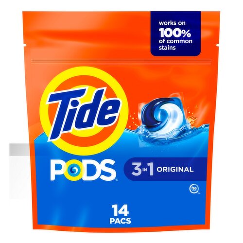 Tide PODs Laundry Detergent, 14 Count, Original Scent