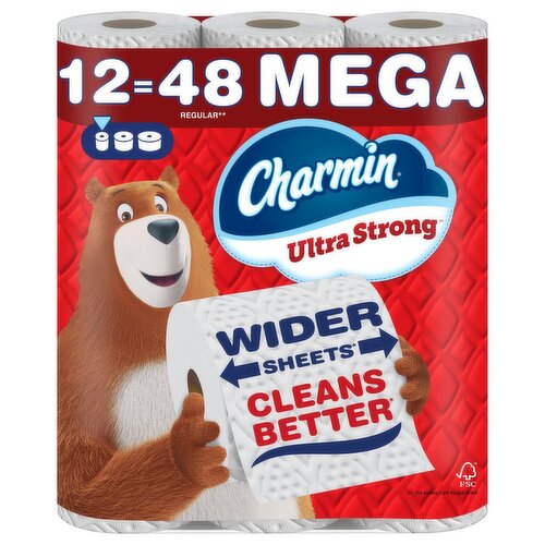 Charmin Toilet Paper Ultra Strong, 12 Mega Rolls, 2-ply Bath Tissue