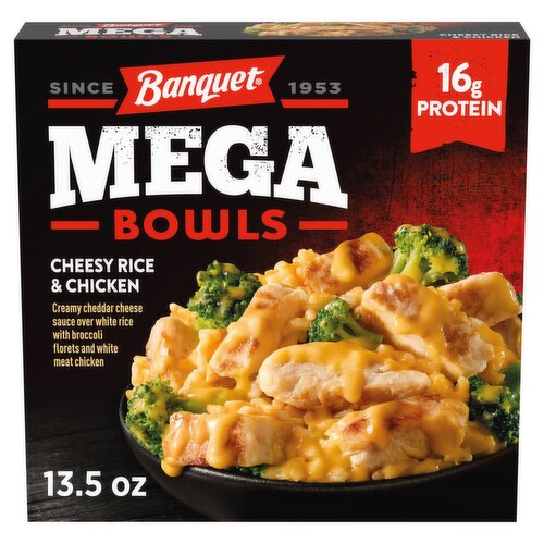 Banquet Mega Bowls Cheesy Rice & Chicken, 13.5 oz
