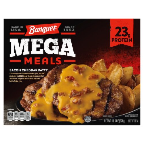 Banquet Mega Meals Bacon Cheddar Patty, 11.5 oz