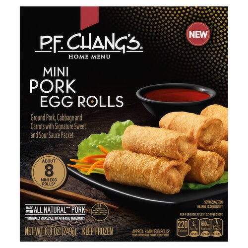 P.F. Chang's Home Menu Mini Pork Egg Rolls, 8 count, 8.8 oz