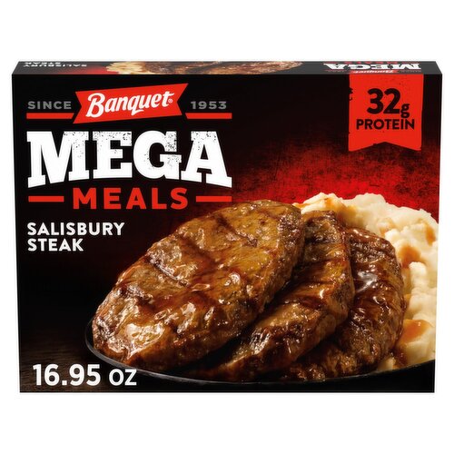 Banquet Salisbury Steak Mega Meals, 16.95 oz