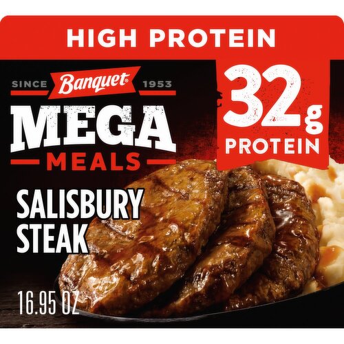 Banquet Mega Salisbury Steak Meals, 16.95 oz