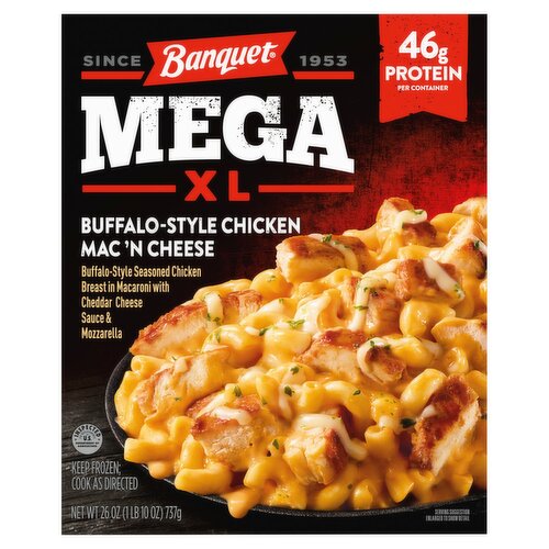 Banquet Mega XL Buffalo-Style Chicken Mac'N Cheese, 26 oz