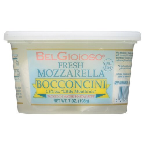 BelGioioso Fresh Mozzarella All-Natural Bocconcini Cheese, 7 oz