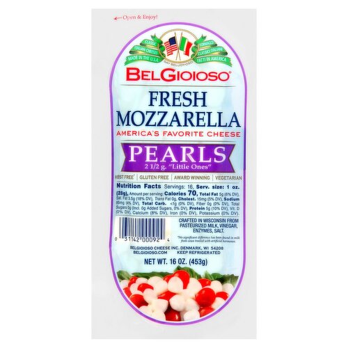 BelGioioso Fresh Mozzarella Pearls Cheese, 16 oz