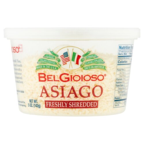 BelGioioso Freshly Shredded Asiago Cheese, 5 oz