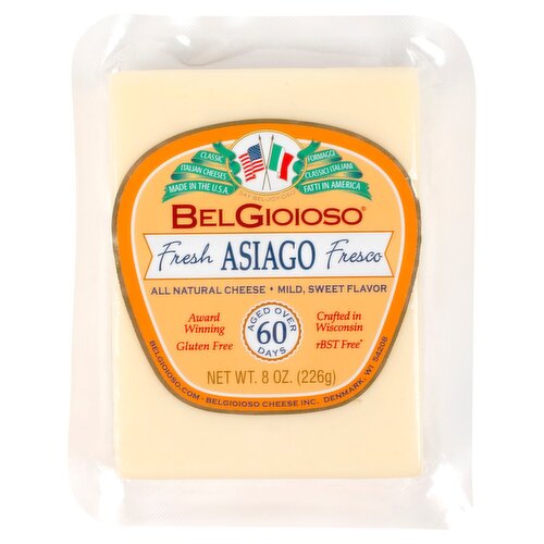 BelGioioso Asiago Fresco Wedge, 8 oz