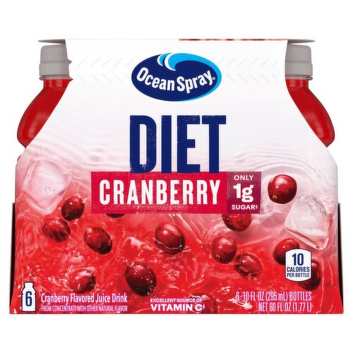 Ocean Spray Diet Cranberry Flavored Juice Drink, 10 fl oz, 6 count