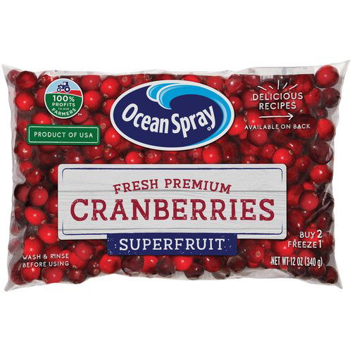 Ocean Spray Fresh Premium Superfruit Cranberries, 12 oz