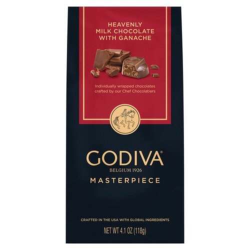 Godiva Masterpiece Heavenly Milk Chocolate with Ganache, 4.1 oz