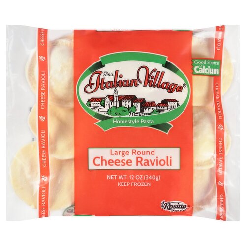 Rosina Italian Village Large Round Cheese Ravioli Homestyle Pasta, 12 oz