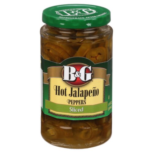 B&G Sliced Hot Jalapeño Peppers, 12 fl oz