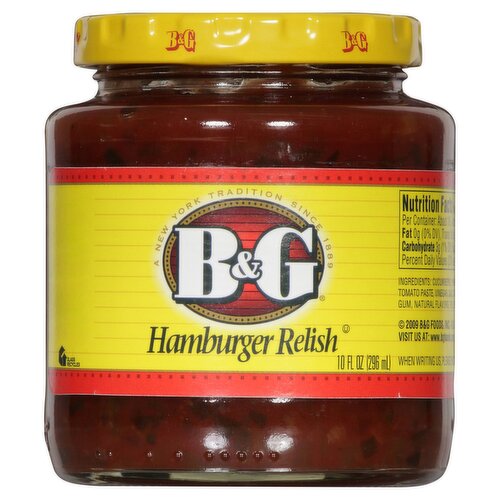 B&G Hamburger Relish, 10 fl oz