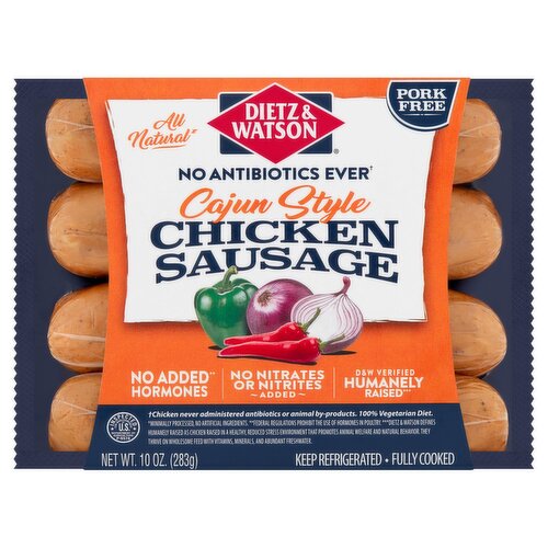 Dietz & Watson Cajun Style Chicken Sausage, 10 oz