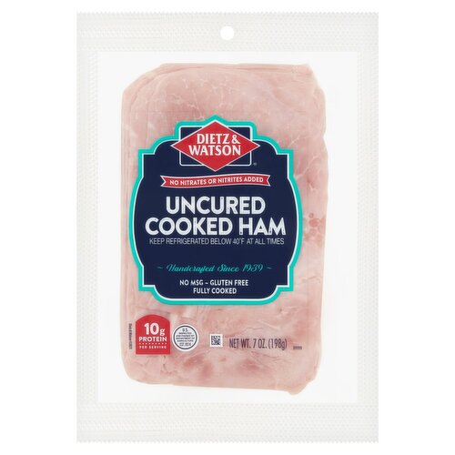 Dietz & Watson Uncured Cooked Ham, 7 oz