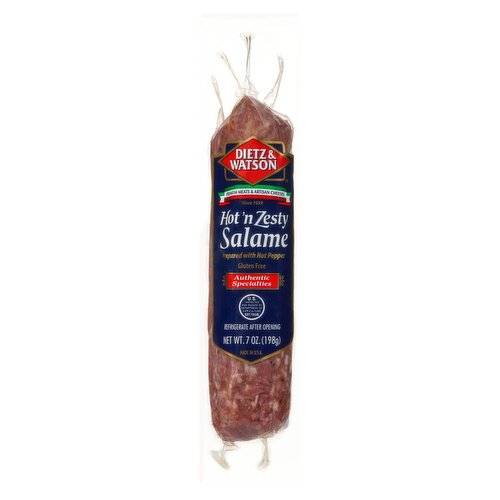 Dietz & Watson Premium Meats & Artisan Cheeses Hot'n Zesty Salame, 7 oz