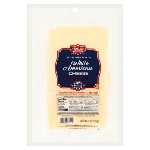 Dietz & Watson White American Cheese, 8 oz