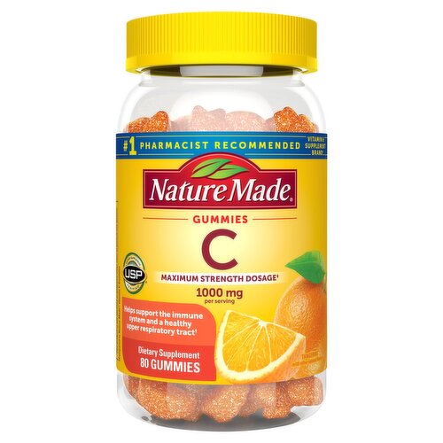 Nature Made Tangerine C Maximum Strength Dosage Dietary Supplement, 1000 mg, 80 count