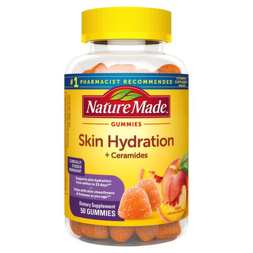 Nature Made Peach Skin Hydration + Ceramides Dietary Supplement, 50 count