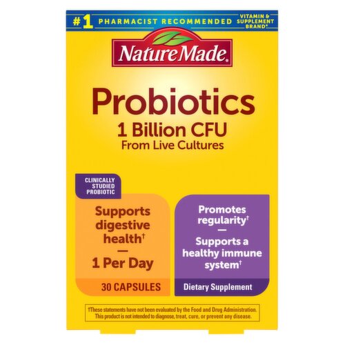 Nature Made Probiotics 1 Billion CFU Dietary Supplement, 30 count
