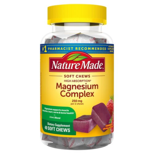 Nature Made Soft Chews Magnesium Complex Dietary Supplement, 40 count