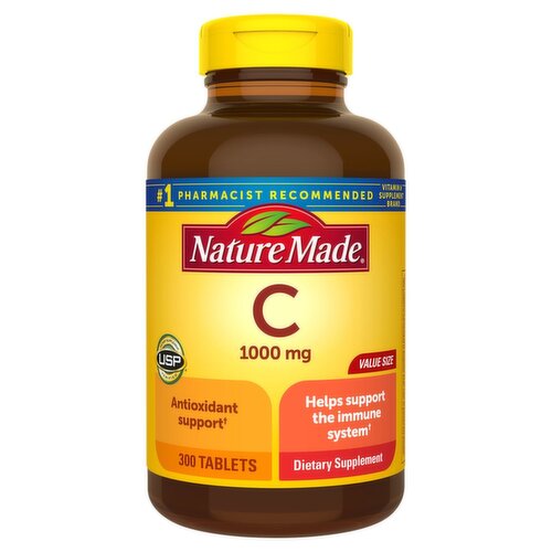 Nature Made Vitamin C 1000 mg Tablets, 300 Count Value Size