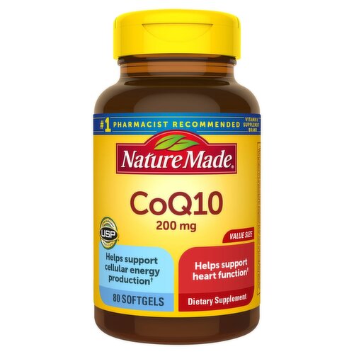 Nature Made CoQ10 200 mg Softgels, 80 Count Value Size