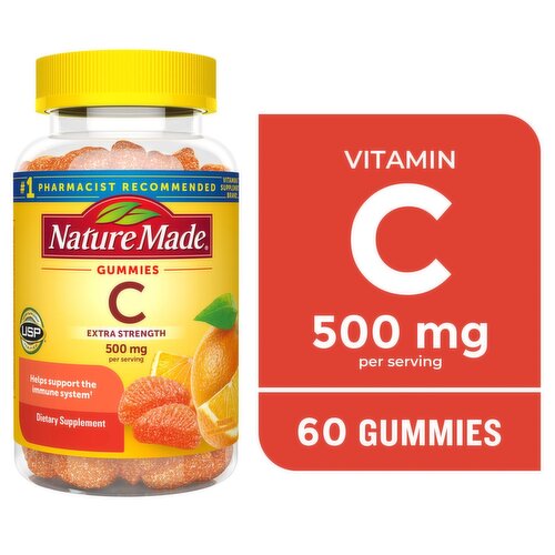 Nature Made Tangerine Vitamin C Extra Strength Dietary Supplement, 60 count