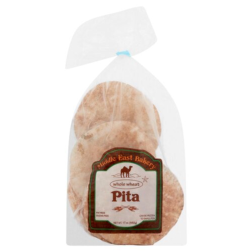 Middle East Bakery Whole Wheat Pita, 10 count, 17 oz