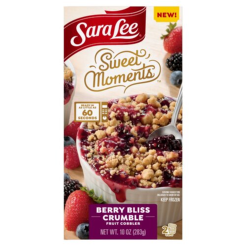 Sara Lee Sweet Moments Berry Bliss Crumble Fruit Cobbler, 2 count, 10 oz