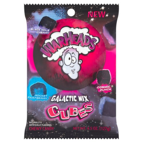 Warheads Galactic Mix Cubes Chewy Candy, 4.5 oz