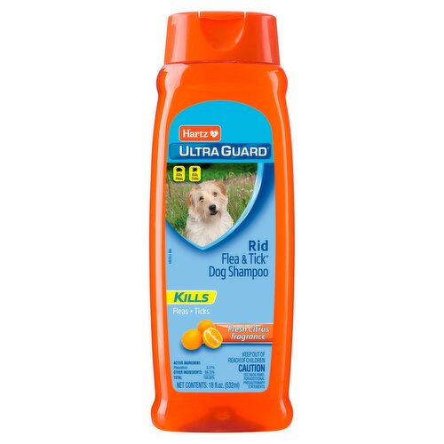 Hartz Ultra Guard Rid Flea & Tick Fresh Citrus Fragrance Dog Shampoo, 18 fl oz