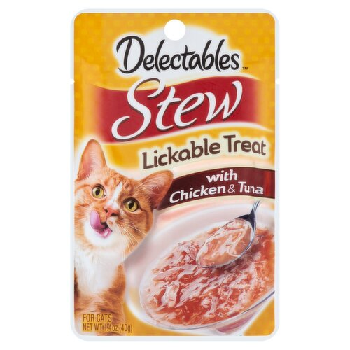 Delectables Lickable Treat Stew with Chicken & Tuna for Cats, 1.4 oz