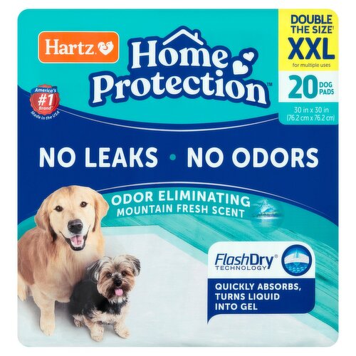 Hartz Home Protection Odor Eliminating Mountain Fresh Scent Dog Pads, XXL, 20 count