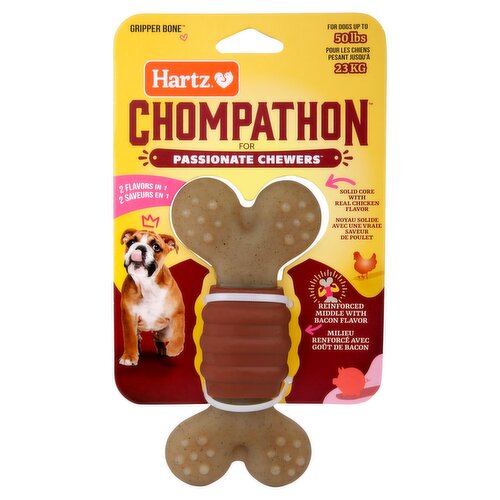 Hartz Chompathon Gripper Bone for Passionate Chewers