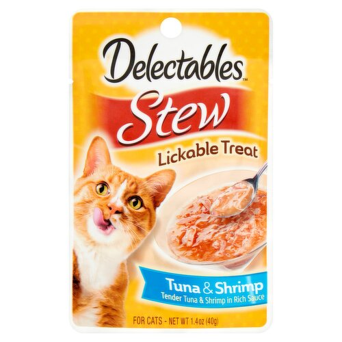 Delectables Stew Tuna & Shrimp Lickable Treat for Cats, 1.4 oz