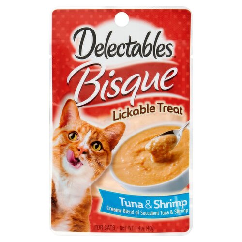 Delectables Bisque Lickable Treat for Cats with Tuna & Shrimp, 1.4 oz