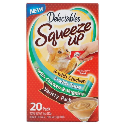 Delectables Squeeze Up Treats for Cats Variety Pack 0.5 oz 20 count The Fresh Grocer