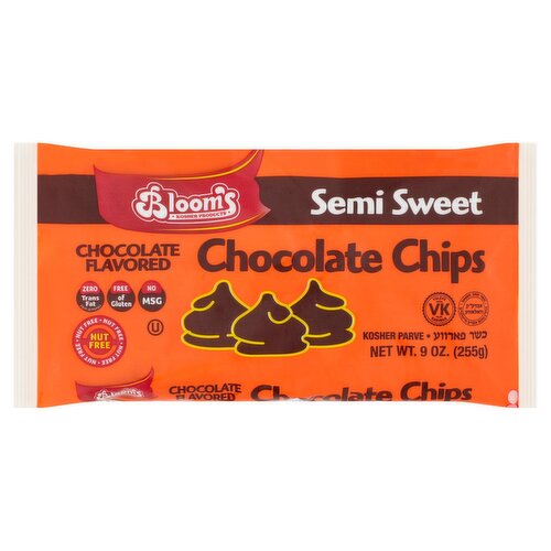 Bloom's Kosher Products Semi Sweet Chocolate Flavored Chocolate Chips, 9 oz