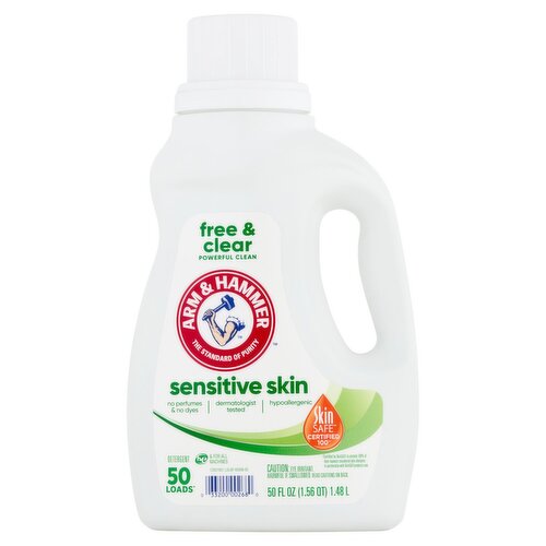 Arm & Hammer Free & Clear Sensitive Skin Detergent, 50 loads, 50 fl oz