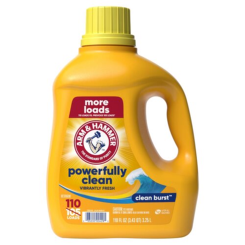 Arm & Hammer Clean Burst Powerfully Clean Vibrantly Fresh Detergent, 110 loads, 110 fl oz